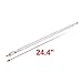uxcell FM Radio Antenna, 62cm Long 4 Sections Radio Telescopic Antenna Universal Aerial for AM FM Portable Radio, Stainless Steel Telescoping Antenna for Home Stereo Radio TV Equipment