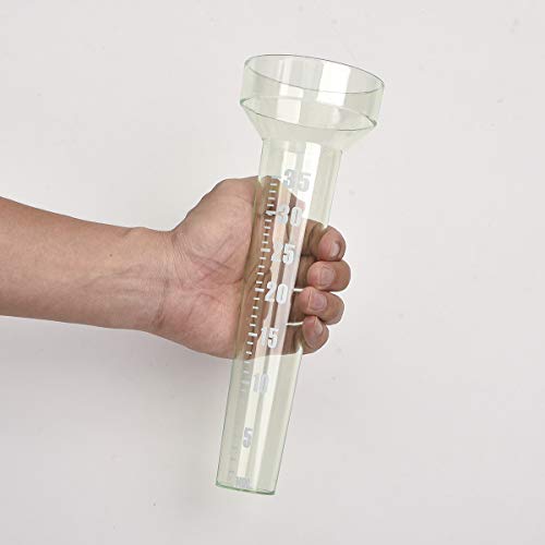 TBWHL Rain Gauge Outdoor Garden Stake for Yard - Home Wooden and Glass Gauge for Precipitation