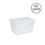 Sterilite 56 Quart Clear Plastic Storage Container