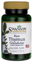 Swanson Raw Thymus Glandular 500 mg 60 Caps Swanson Raw Thymus Glandular 500 mg 60 Caps