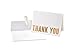 100 Letterpress Thank You Cards and Self Seal Envelopes. Perfect for Graduation, Business, Weddings - Opie’s Paper Company (Gold)
