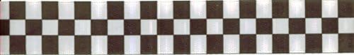 7/8in Black/White Checkered Ribbon - 5yards