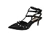 Kaitlyn Pan Pointed Toe Studded Slingback Kitten Heel Leather Pumps