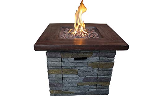 Belmont Home Bh Amiata Outdoor Square Gas Fire Pit Brick Amazon