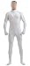Ensnovo Mens Mock Neck Full Body Unitard Spandex Zentai Suits Costumes White M