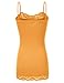 JJ Perfection Women's Adjustable Spaghetti Strap Lace Trim Cami Tunic Tank Top
