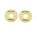 Musiclily LP Guitar Toggle Switch Washer Rhythm Treble Ring Plate for Epihone Les Paul Electric Guitar,Ivory(Pack of 2)