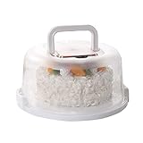 FEOOWV Plastic Small Cake Carrier Holder Round