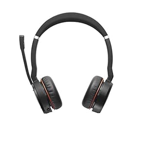 Jabra Evolve 75 MS Draadloze Stereo On-Ear Headset – Microsoft-gecertificeerde Koptelefoon met Lange Batterijduur – USB…