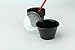 Disposable 4oz Plastic Condiment Cups with Lids, Souffle Portion, Jello Shot Cups, Salad Dressing, Sauce (50, Black)