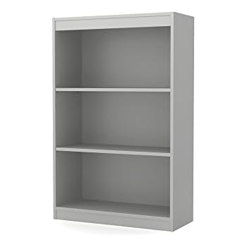 South Shore Axess 3-Shelf Bookcase-Soft Gray
