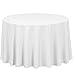 LinenTablecloth 108-Inch Round Polyester Tablecloth White