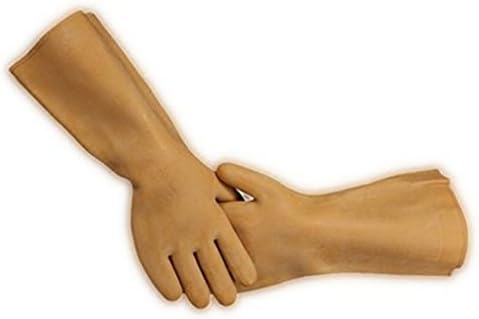 12kv Insulated Gloves, Brown Natural Rubber, Anti-high Voltage Electric Industry, Special Protective Protection For Electric Shock, Thickened Gloves