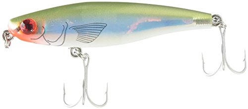 Mirrolure Mirromullet Surface Walker, Bayou Green Back/Pearl Belly, 3-Inch