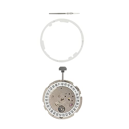 NIZEAMI Hochwertiges japanisches 21-Miyota-8215-Uhrwerk, schwarzes Datumsrad aus Edelstahl, weiß, Modern und minimalistisch