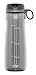 Pogo BPA-Free Plastic Water Bottle with Flip Straw, Grey, 32 oz Standard