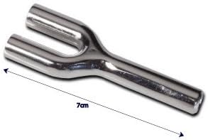 Brand New Double Barrel Two Hose Snuff Sniffer Sniff Bullet Stainless Steel Metal Snorter (1 x Quantity)
