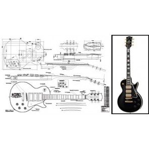 Aust Luthiers Supplies 'Black Beauty' Electric Guitar Poster - Full Scale, Wall Art Print for Living Room