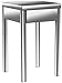 OSP Home Furnishings Reflections End Table with Drawer, Silver Mirrored Finish