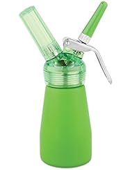 Professional N2O Aluminum Whipped Cream Dispenser with Nozzles and Cleaning Brush (250ml, Green)