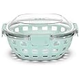 Ello DuraGlass Food Storage Glass Lunch Bowl - Meal Prep Container with Silicone Sleeve and Airtight Lid, 5 Cup, Yucca