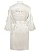 Swhiteme Bridal Robe with Rhinestones, Bride, Small/Medium, White