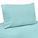 Turquoise and Coral Emma Girls Modern Toddler Bedding Floral 5 Piece Comforter Sheet Set
