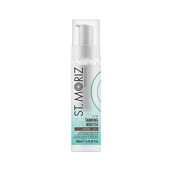 St-Moriz-Professional-Clear-Tanning-Mousse-with-Aloe-Vera-Vitamin-E-Fast-Drying-Vegan-Fake-Tan-Medium-to-Dark-200ml St Moriz Professional Clear Tanning Mousse with Aloe Vera & Vitamin E, Fast Drying Vegan Fake Tan, Medium to Dark (200ml…