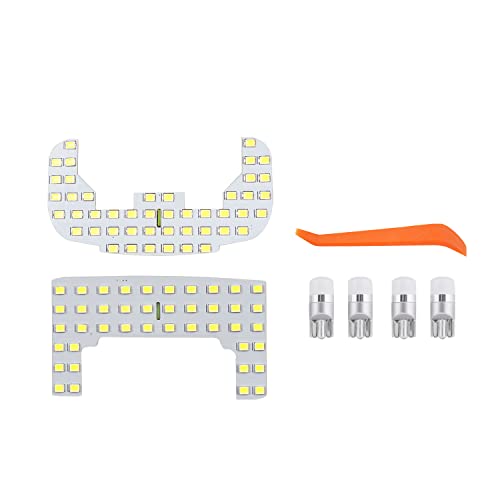 GIMUYA ルームランプ スズキ エブリィバン DA64V DA17V系 LED室内灯 車内用ライト 2835SMD 88連チップ マツダ スクラムバン NV100クリッパー 三菱 ミニキャブバン ハイルーフ車専用 インテリア LEDチップ ホワイト 高輝度 純白光 夜間運転 車中泊 着装簡単 内装パーツ カー用品 ナイトライト ポジションランプ 長寿命 6点セット (スズキ エブリィバン、マツダ スクラムバン、三菱 ミニキャブバン、 NV100クリッパー, ホワイト)