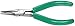 Xcelite NN54V Slim Line Needle Nose Plier with Green Cushion Grip Handle, Serrated Jaw, 5