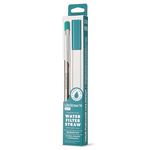 LifeStraw Sip – Reusable Stainless Steel Water Filter Drinking Straw