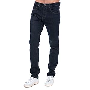 Weekend Offender Mens Tapered Fit Jeans in Denim- Button Fastening- Tapered Fit-