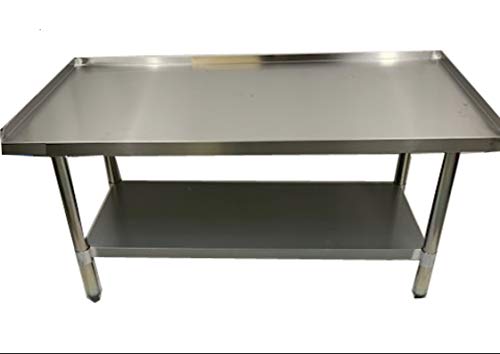 Commercial Stainless Steel Rolling Work Equipment Grill Stand 24x60 with Wheels - 29" Working Height