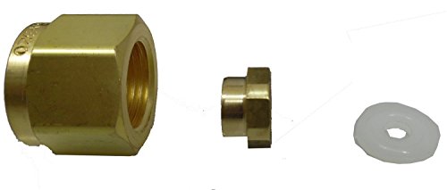 Fittings 320 CGA Female to 1-8 NPT Female Adapter Regulator Inlet Nipple - Air