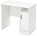 South Shore Small Computer Desk with Door, Pure White