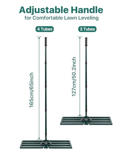 Lawn Leveling Rake 76 x 25 cm: JanTeelGO Synthetic Grass Rake with Wall Hook – Professional Ground Leveling Rake for Garden, Golf Course, Farms