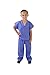 Natural Uniforms Childrens Scrub Set-Soft Touch-Role Play Costume Set (Ceil Blue, 12/14)
