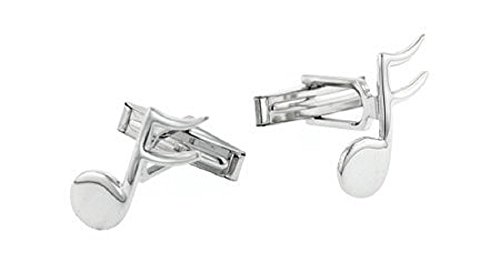 JJ Weston Sterling Silver Crotchet Music Note Cufflinks. Made in the USA.