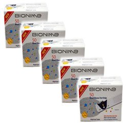 UPC 885179855213, Bionime Rightest GS300 Blood Glucose Test Strips 50/bx - Buy 4, Get 1 FREE