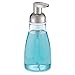 InterDesign Foaming Soap Dispenser for Kitchen, Bathroom, Sink, Vanity, Pack of 1, Clear and Brushed Nickel