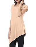 TWINTH Tunic Shirts Plus Size Loose Fit Basic Shortsleeve Tunic Top