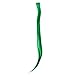 SWACC 12 Pcs Straight One Color Party Highlights Clip on in Hair Extensions Colored Hair Streak Synthetic Hairpieces (Green)
