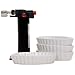 Oggi 5 Piece Creme Brulee Set, Black w/White Ramekins, 1