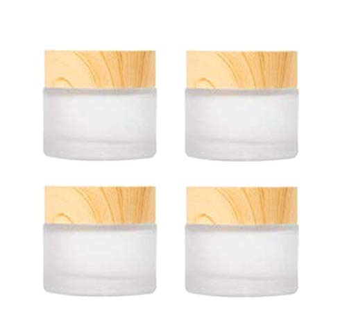 Photo 1 of ***two missing***
4 Pack 50 Grams/1.7 oz Frosted Glass Cream Jar,Empty Makeup Cosmetics Container Jar Pot With Wood Grain Lid for Face Cream Cosmetic Eye Shadow-FREE 4 Plastic Pick Stick