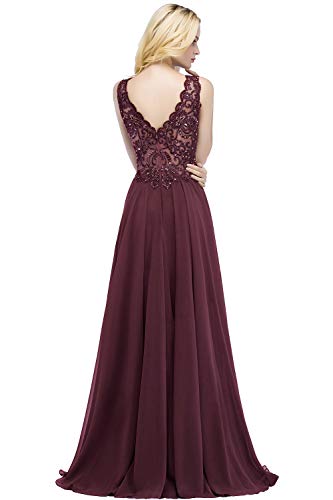 MisShow-Damen-Abiballkleid-Abendkleid-Elegant-Tll-Applique-Ballkleid-Rckenfrei-Bodenlang-EU-32-46
