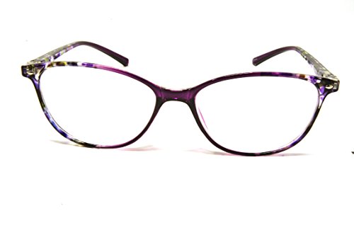 ColorViper Basic everyday Designer Reader (oval purple transparent frame, 1.00)