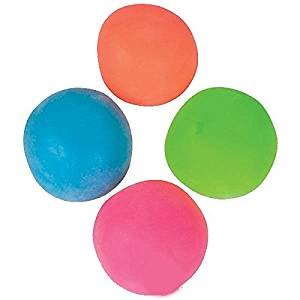 4 Pull and Stretch Stress Relief Ball Red, Blue, Green, Orange, 4E’s Novelty + bonus sticker