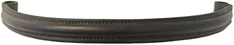 Horse Size Leather Economy Browband Dark Brown (Plain Raised)
