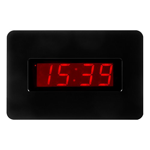 Kwanwa Digital Wall Clock Battery Operated Only with Large 1.4 Red LED