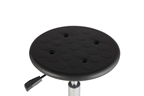 AiMs Grooming Stools in Black with Polyurethane Seat Easy to Roll for Massage Therapy Medical Dental Hair Salon Facial Beauty Tattoo Chairs with Wheels(Height Adjustable 20.5-28.5 Inches) - Thumbnail 6